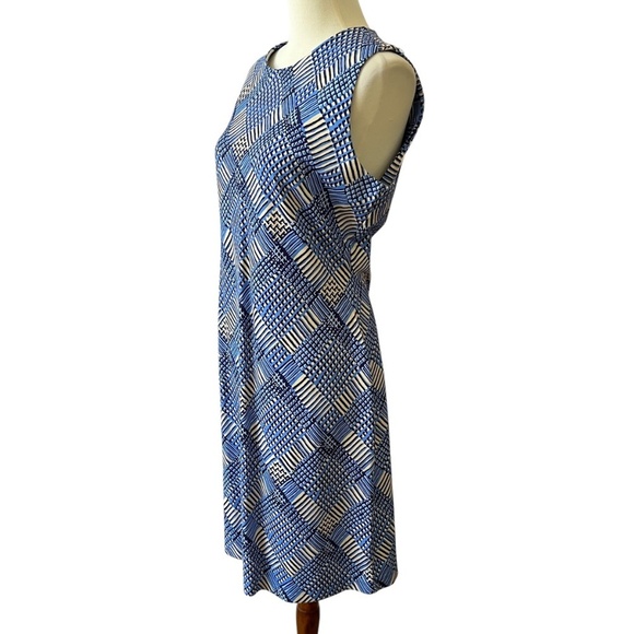 J MCLAUGHLIN DEVON DRESS M SHEATH PLAID SUMMER CASUAL OFFICE COASTAL TRAVEL - Picture 4 of 12